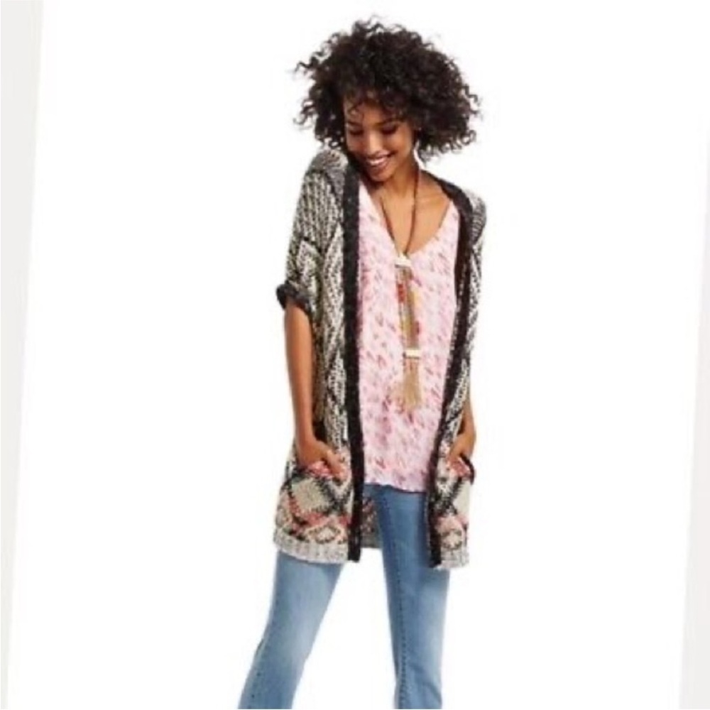 CAbi Carol Anderson by Invitation Boho Open Cardigan Sweater SMALL